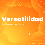 Versatilidad en líneas de ahorro.